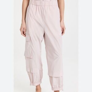 Tibi pink powdered pink nylon jogger pants